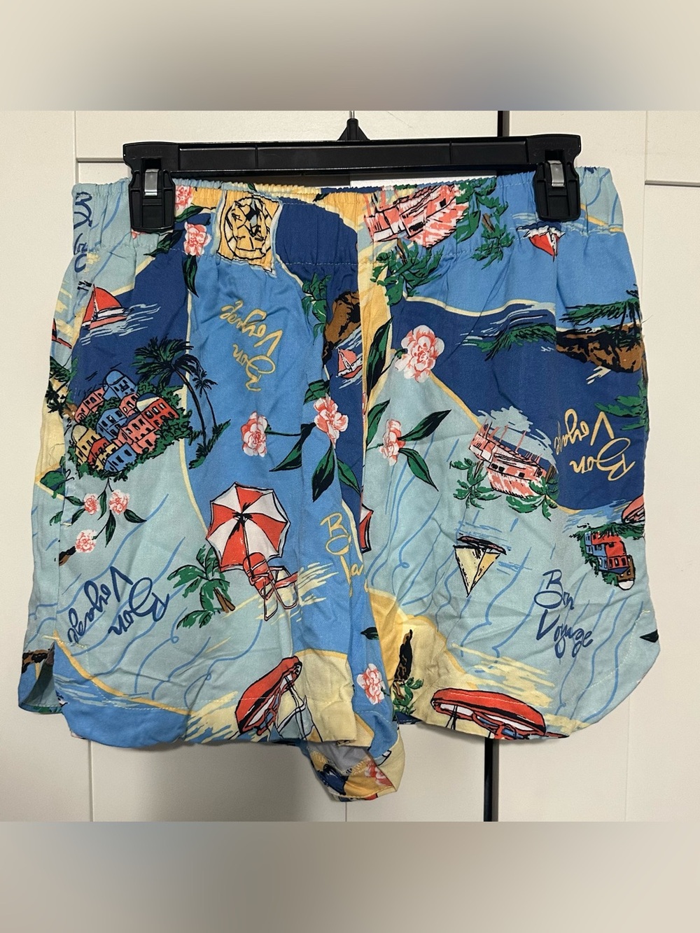 Old Navy Blue Tropical Print Athletic Shorts